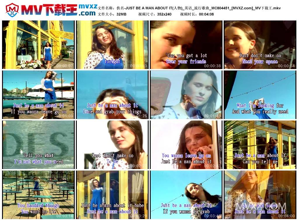 佚名-JUST BE A MAN ABOUT IT(人物)_英语_流行歌曲_MC804451